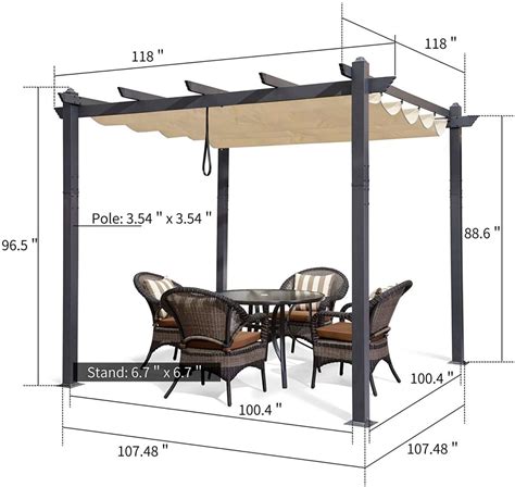 Does not include patio furniture in pictures. . Purple leaf pergola assembly instructions